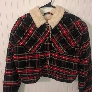 LEVI’S cropped fur jacket